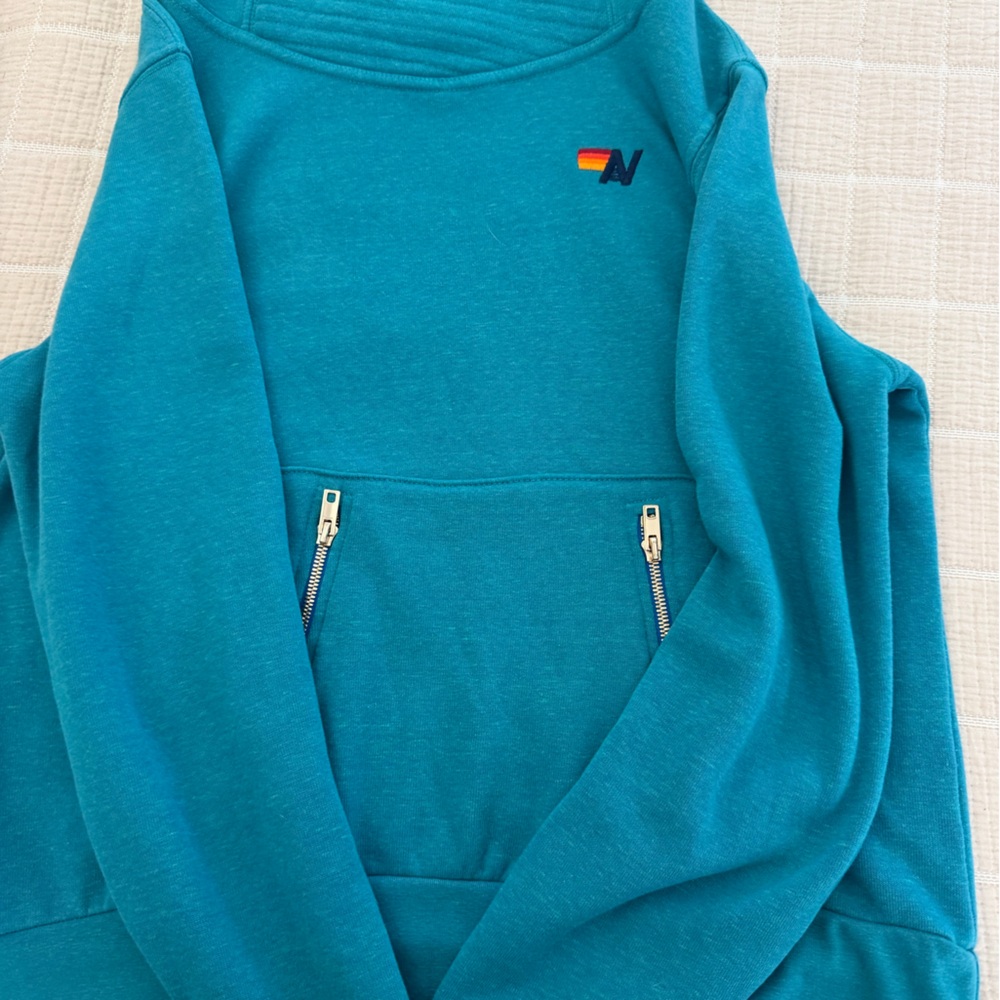 Aviator Nation Teal Sweatshirt - size small - Picture 3 of 5